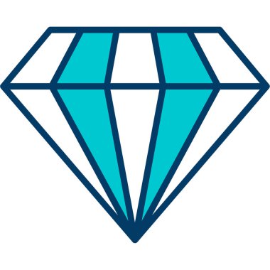 Elmas. Web simgesi basit illüstrasyon