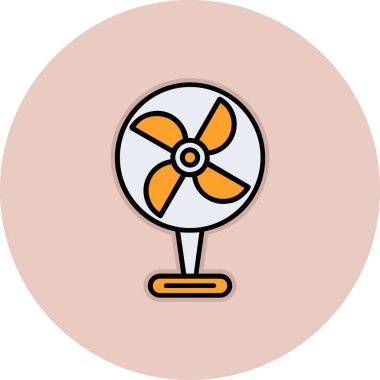 fan vektör renk çizgisi simgesi
