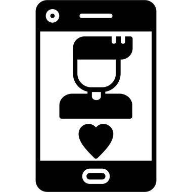 Modern akıllı telefon simgesinin vektör çizimi