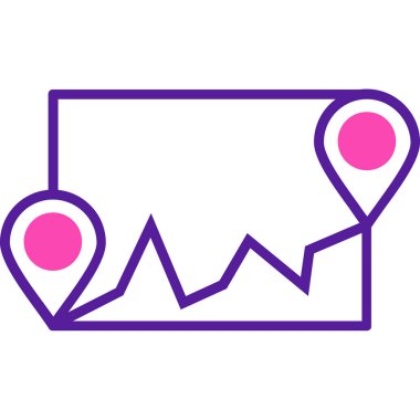 pin konumu haritası simgesi - taslak biçimi