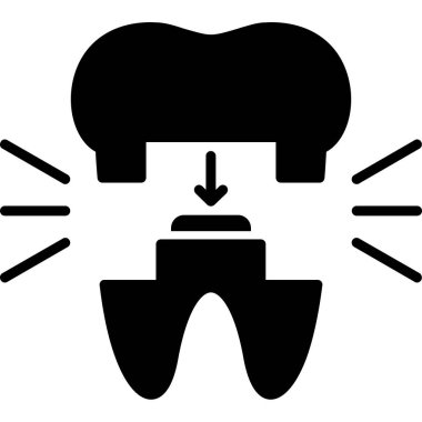 diş simgesi ile diş, kabartma biçimi