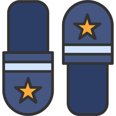 Askeri bir şapkanın vektör çizimi