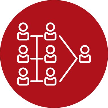 hiyerarşi. Web simgesi basit illüstrasyon