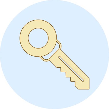 Anahtar. Web simgesi basit illüstrasyon