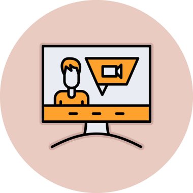 Video konferansı. Basit resimleme