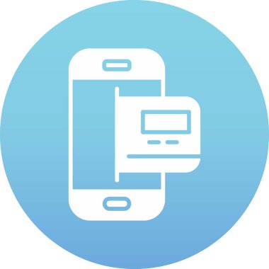 Cep telefonu. Web simgesi basit illüstrasyon