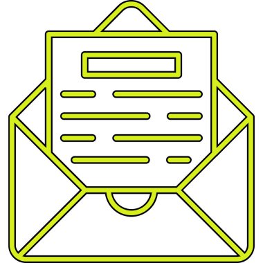 Zarf. Web simgesi basit illüstrasyon