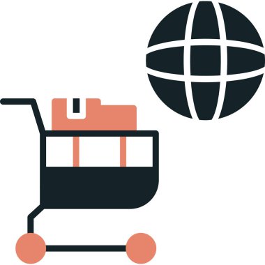 dağıtım lojistik simgesi ana hatlar biçiminde