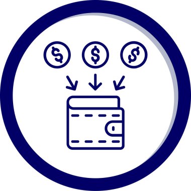 Para için. Web simgesi basit illüstrasyon