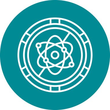 atom simgesi vektör illüstrasyonu