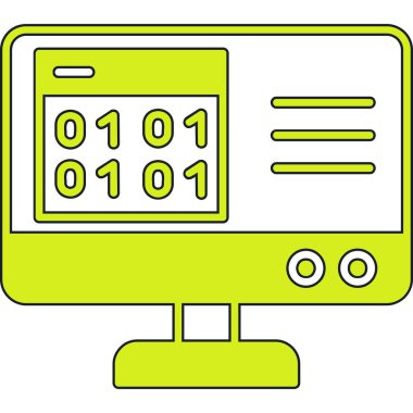 Bilgisayar. Web simgesi basit tasarım