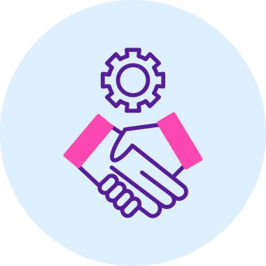 Takım çalışması. Web simgesi basit illüstrasyon