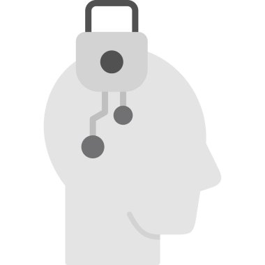 Beyin. Web simgesi basit illüstrasyon