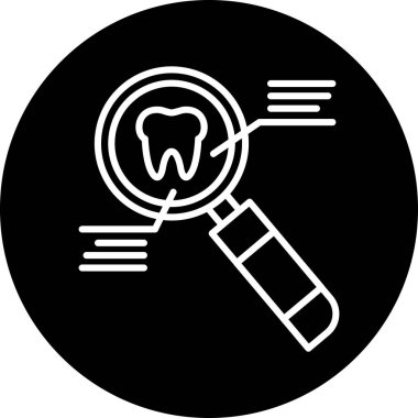 Moda tarzında izole edilmiş diş simgesi