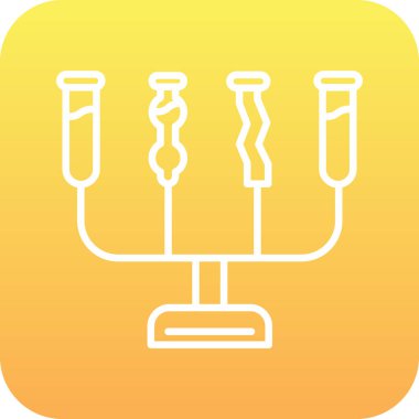 Sarı arka planda izole edilmiş çizgi Yahudi Torah kitap ikonu. David 'in Yahudi Torah kitabı. Eski David Star 'ın David görüntüsü. Renkli özet kavramı.