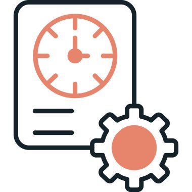 Kolayca düzenleyebilen veya düzenleyebilen zaman yönetimi vektörü simgesi