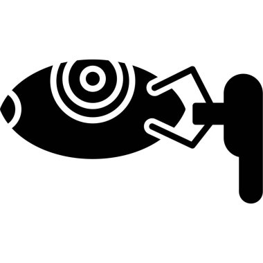balıkçılık simgesi vektör illüstrasyonu