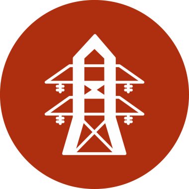 Kırmızı ve beyaz simgenin vektör illüstrasyonu