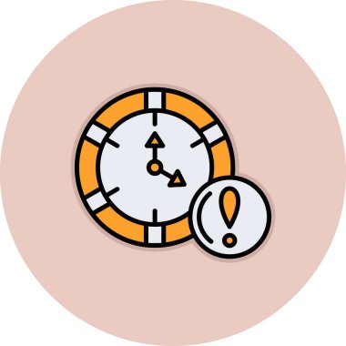 zaman yönetimi düz ikon vektör çizimi