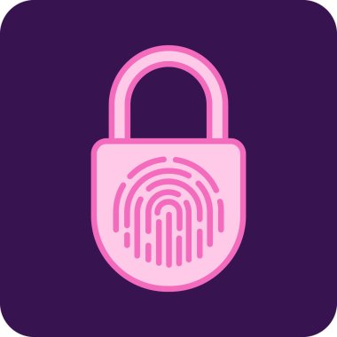 parmak izi ikonu vektör illüstrasyonu