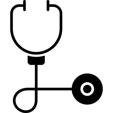 stetoskop web simgesi, vektör çizim