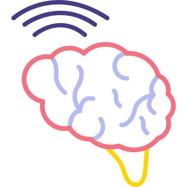 beyin bulutu ikonu vektör çizimi tasarımı