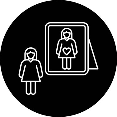 Moda tarzında izole edilmiş aile simgesi