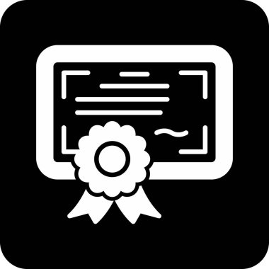 Sertifika ikonu vektör illüstrasyonu