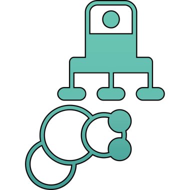 Bir araba simgesinin vektör illüstrasyonu