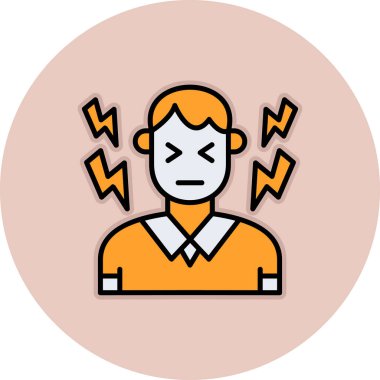 Sarı işareti olan bir adamın vektör çizimi