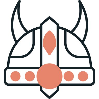 Miğfer. Web simgesi basit illüstrasyon