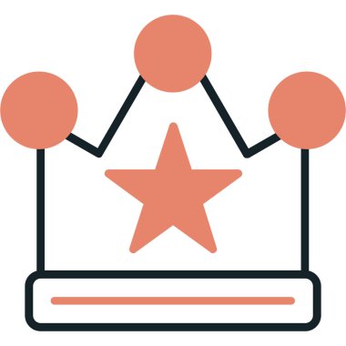 Bir yıldız simgesinin vektör illüstrasyonu