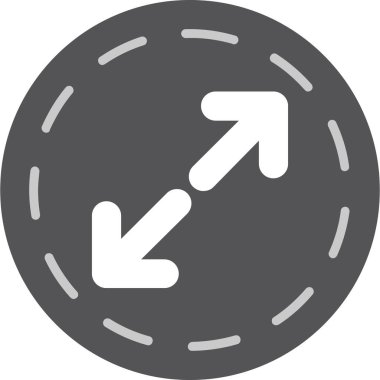 Oklar çember okları simgesi ana hat biçiminde