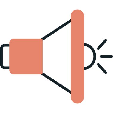 Hoparlör Düz Vektör Simgesi