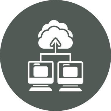 bulut hesaplama vektör çizgisi simgesi