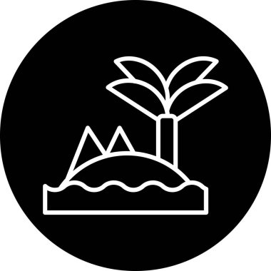 Ağaç simgesinin vektör illüstrasyonu