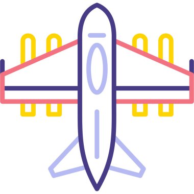 Uçak. Web simgesi basit illüstrasyon