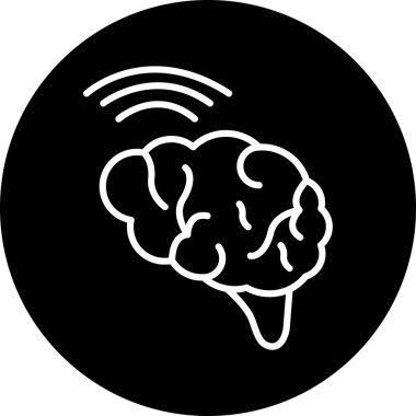 beyin ikonu vektör illüstrasyonu