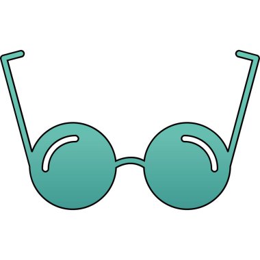 Güneş gözlüğü simgesi. Güneş gözlüğü vektör simgesi web için anahat çizimi