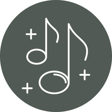 Müzik Notası Simge Vektörü illüstrasyon tasarımı