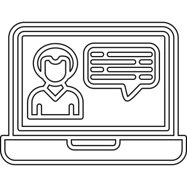 Bilgisayar ve akıllı telefon vektör çizim grafik tasarımı ile sohbet