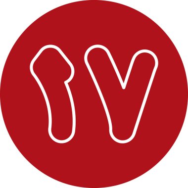 Kırmızı ve beyaz simgenin vektör illüstrasyonu