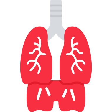 Akciğerler simgesi, basit tarzı