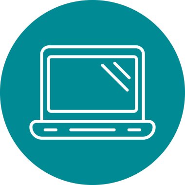 Dizüstü bilgisayar simgesi vektör çizimi