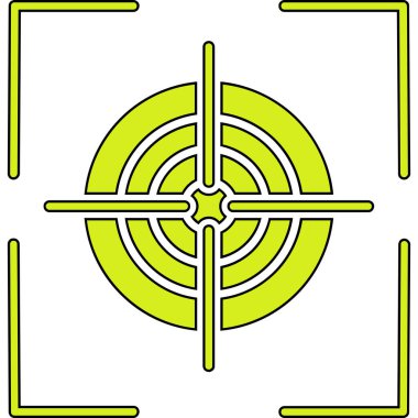 Hedef. Web simgesi vektör illüstrasyonu