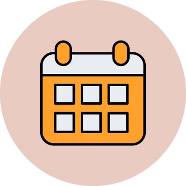 Takvim. Web simgesi vektör illüstrasyonu