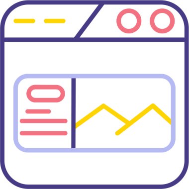 Web tasarımı vektör simgesi modern basit vektör illüstrasyonu