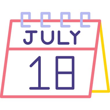 Takvim simgesi tasarımı, vektör illüstrasyonu