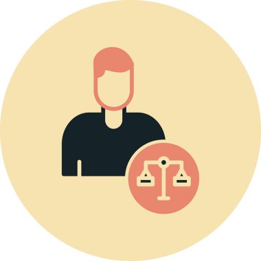 Adalet hukuku vektör simgesi