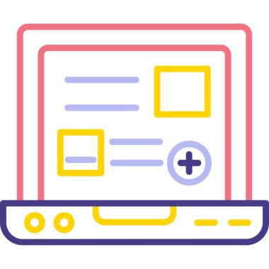 Bilgisayar. Web simgesi basit illüstrasyon